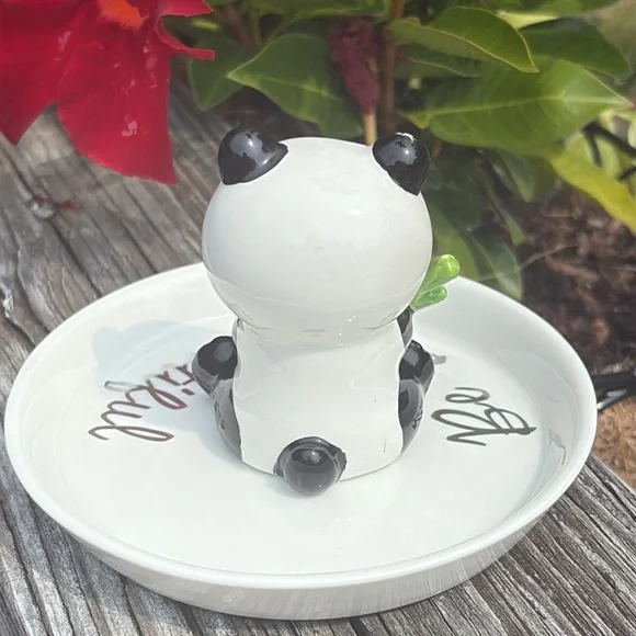 Panda Trinket Dish with Bamboo Design Be Bambootiful - Picture 4 of 8